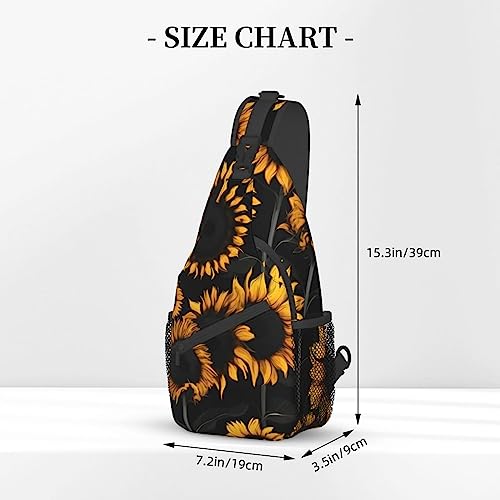 Sac à dos sling fleurs de tournesol pour éviter le mal de dos en voyage de jour - 3