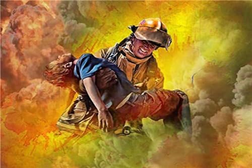 Diamond Painting Pompiers 80x120cm Activité Anti-Stress pour Adultes et Enfants