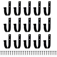 VEGCOO 15 Stück Garderobenhaken Wand, 30 Stück Befestigungsmittel, Haken Zum Schrauben, Metallhaken Zum Schrauben, Garderobenhaken Für Zahnputzbecher, Bäder, Toilette