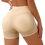 ZENGSING Culotte Push Up Femme Sculptante Push Up Shapewear Hip Enhancer Rembourré Culottes Fesse Gainante Invisible Panties (FR/ES, Alpha/Lettres, M, Taille Normale, Taille Normale, Beige)