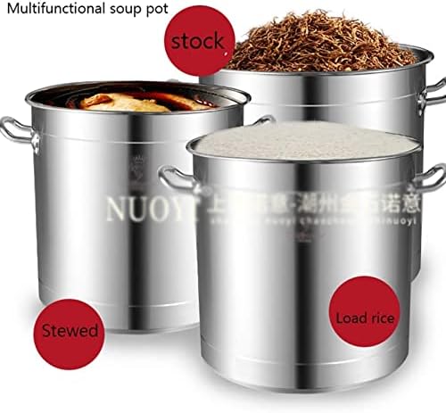 ストックポット、ケータリング/家庭用厚手304ステンレススチールスープポット、蓋付き、調理鍋、ガスコンロ/電磁調理器用、46L 80L)  ホーム＆キッチン 304 ステンレススチール スープポット、ケータリング/家庭用 蓋付き 厚手スープ 蓋付きステンレス製ストックポット ... ストックポット - 蓋付きスープポット、大型厚手ステンレス蓋付き、ケータリング業務用、ガスコンロ/電磁調理器対応