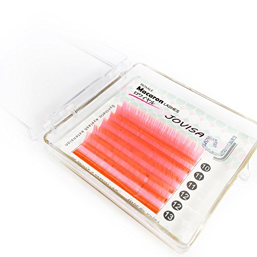 JOVISA Macaron Eyelash Extension 0.07 Curl C Mixed Tray Neon Colored Lashes