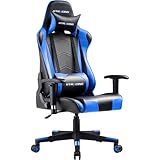 GTRACING Gaming Chair Racing Office Computer Ergonomic Video Game Chair Backrest and Seat Height Adjustable Swivel Recliner with Headrest and Lumbar Pillow Esports Chair (NavyBlue)