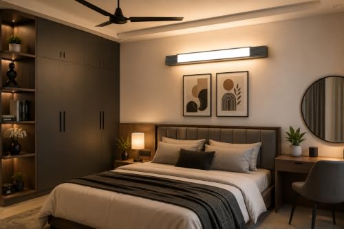 Image of Modern 10 wtt Wall Light for Bedroom, Bathroom /Mirror Side Wall Lamp, Wall Lights for Home Decoration, Classic Design (Natural White) 1 Years Waranty.