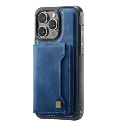 Coque iPhone 17 cuir bleu avec porte-cartes pour vos déplacements