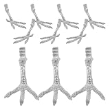 OSOLADY Lot de 10 pattes d'oiseau pour statues - Ornement de table réaliste en forme de griffe de perroquet - Sculpture de patte d'oiseau en fer forgé pour décorations de fêtes