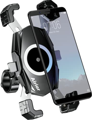 Airiar 自転車 スマホホルダー 自転車用スマホホルダー スマホ 携帯 ホルダー スタンド マウント 日本製 スプリング採用 クイックホールド AR-M22C