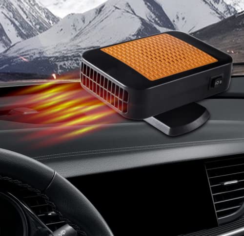 Totmox Car Heater Portable Fan,Fast Heating Quickly Defrost Defogger, Car Heater 12V/150W Space Automobile Adjustable Thermostat Plug In Cigarette Lighter 360 Degree Rotary #TOP12