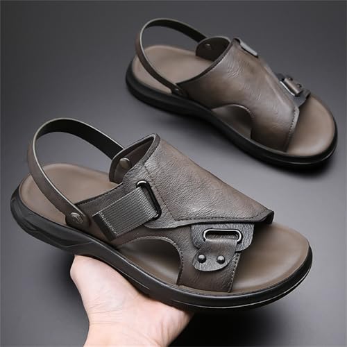Men's Summer Casual Closed Toe Adjustable Rubber Sandals Handmade Fisherman Beach Sandals4