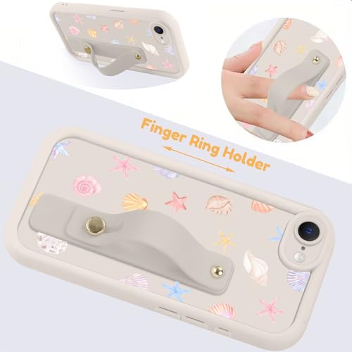 Coque silicone antichoc iPhone SE avec dragonne réglable et béquille de support intégrée - 2