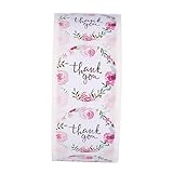 TEHAUX ありがとうステッカー 色付きの ピンク メモ 接着剤 無地 ネオン ロゴステッカー 紙 ステッカー来てくれてありがとう ビニールステッカーの花 スパイス サークル