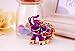 3D Luxury Elephant Keychain Sparkling Keyring Crystal Rhinestones Purse Pendant Handbag Charm (Purple)