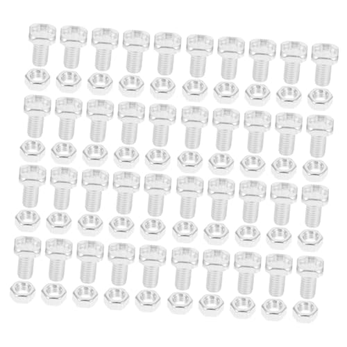 BESTonZON 100 Satz Gewächshausmuttern Und Aluminiumschrauben Gewächshaus Reparatur Zubehör Standardisierte Hexagonale Muttern Und Schrauben Für Gewächshausglasplatten Langlebig Und Witterungsbeständig