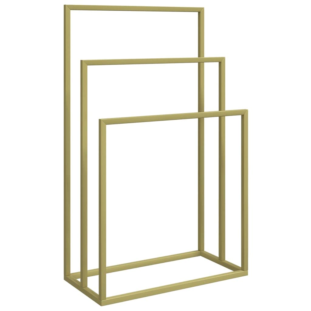 Home & Garden Porte-serviettes sur pied Doré 48 x 24 x 79 cm