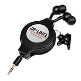 Cables Unlimited Retractable 2.5mm Earbuds - Black