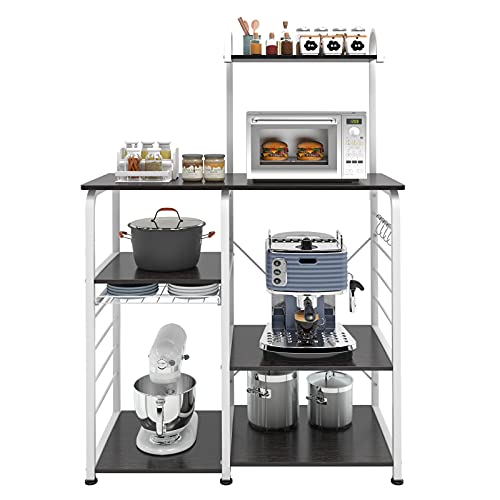 SogesHome Estante de Cocina 90 x 42 x 133 cm Estantes de Almacenamiento con Ganchos,Estante de Almacenamiento Multifuncional,...