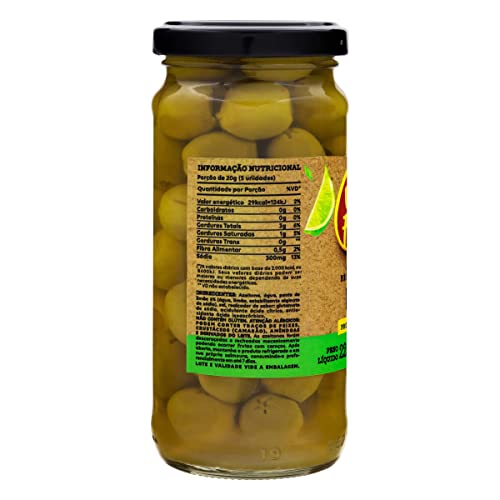 Azeitona Verde em Conserva Recheio Limão Vale Fértil Vidro 130g