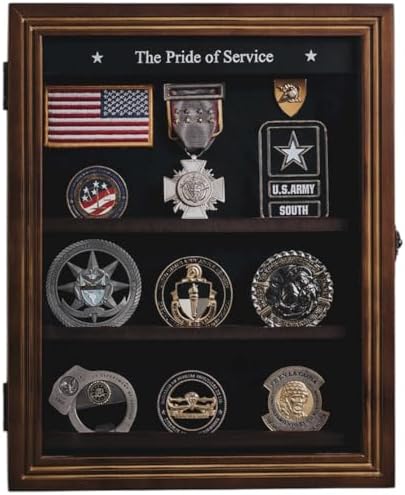 Treevers Large Challenge Coin Display Case - Pride of Service Eng...