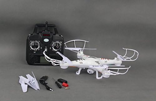 ZuZo 2.4GHz 4 CH 6 Axis Gyro RC Quadcopter Drone with Camera & LED Lights, 38 x 38 x 7cm