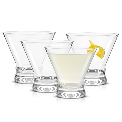 JoyJolt Afina Stemless Martini Glasses Set of 4, 8.5oz Liquor Drinking Glasses for Cocktail and Margarita, Bar Glass Cups, Glass Dessert Cups by JoyJolt - Used condition - US$14.75