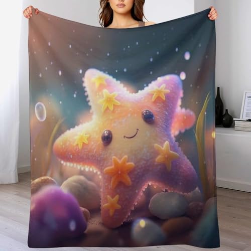Manta de franela suave Sternfish de 130x180 cm para sofa o cama 2