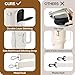 GFJL Water Bottle Carrier Bag: Water Bottle Holder with Phone Pocket,Stanley Bag with Adjustable Strap, Stanley Cup Accessories for Cup 40oz, Include Silicone Boot and Straw Cover,White