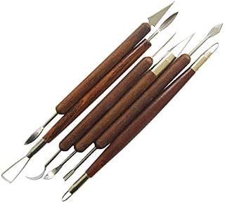 HEALLILY 6PCS Clay Sculpting Tools Pottery Starter Tool Clay Modeling Chisel Tools Carving Tools Kit Accessory for Art DIY Crafts