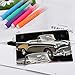 Classic Car Roadsters Old Fashioned Coin Purses with Zipper, Personalized Zero Wallet for Shopping, Small Makeup Pouches Bag for Travel, Card Organizer Case, Portable Canvas Change Purses