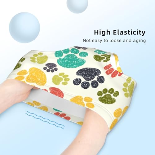 Colorful Paw Prints Girls' Underwear Soft Cotton Little Girls Panties Comfort Briefs4