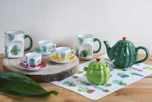 Excelsa Cactus Suikerschaal, 200 ml, Keramisch, Groen - Image 3