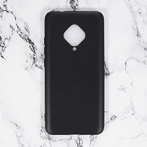 Vivo S1 Pro Case, Scratch Resistant Soft TPU Back Cover Shockproof Silicone Gel Rubber Bumper Anti-Fingerprints Full-Body Protective Case Cover for Vivo V17 (Black)