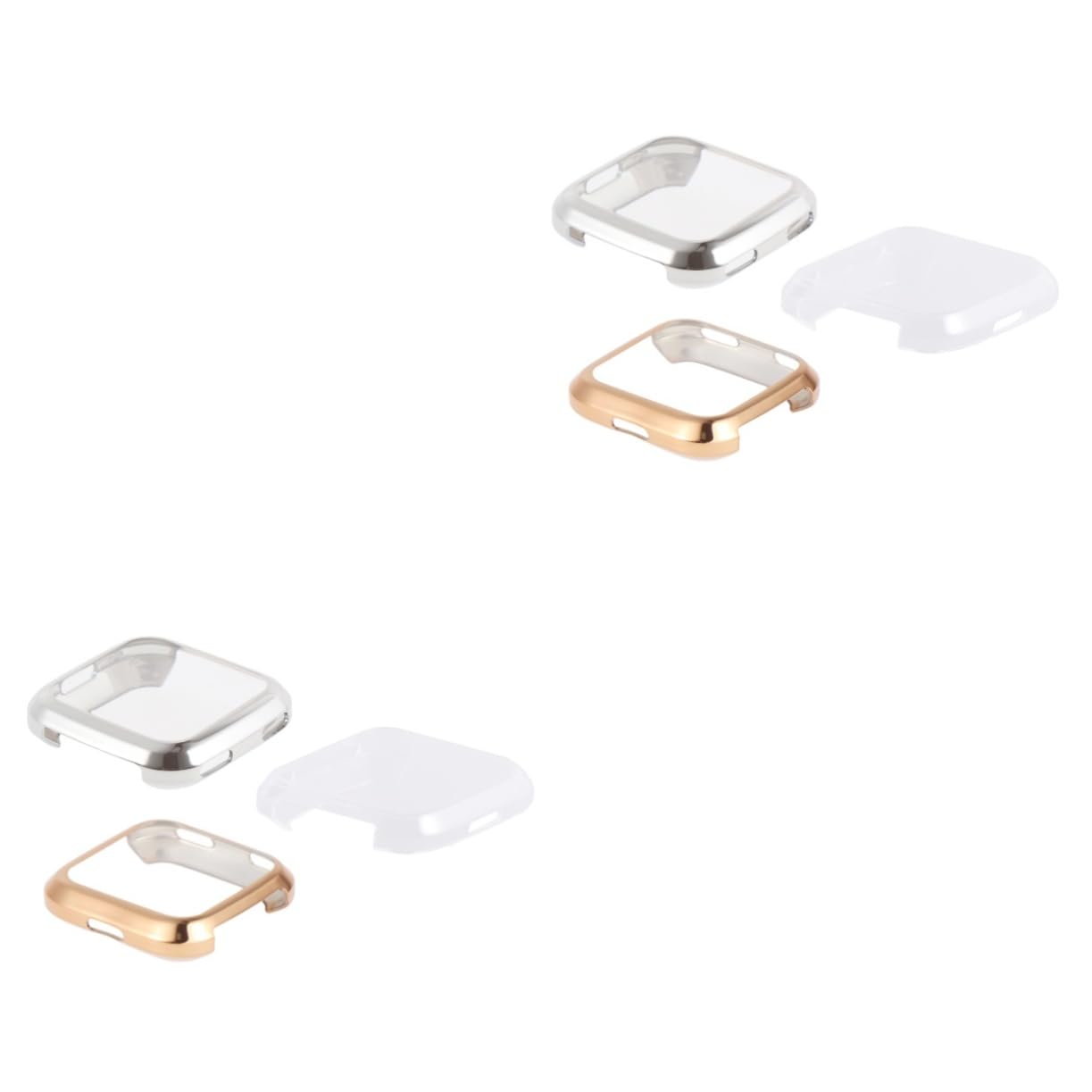 Mikikit 6 Pcs Watch Case Cover Sturdy Protective Shell Bumper Cases Smartwatch Protector Extra Thick TPU Material Maximum Durability Smart Watch Protective Cover Housing Cover Anti-Fall