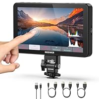 NEEWER F700 7\ Kamera Feld Monitor, 2000nit HD 1920 x 1080 IPS Touchscreen mit 3D LUT, 4K HDMI Loop In/Out mit Peak Focus DSLR Video Assist HDR Wellenform, Cold Shoe Mount, Batterie Nicht enthalten