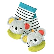 Fehn Rasselsocken Baby Koala – Babysocken mit Rassel Funktion – Socken zur Förderung der Motorik – Babykleidung ideal als Erstlingssöckchen – Lernspielzeug für Kinder von 0-12 Monaten