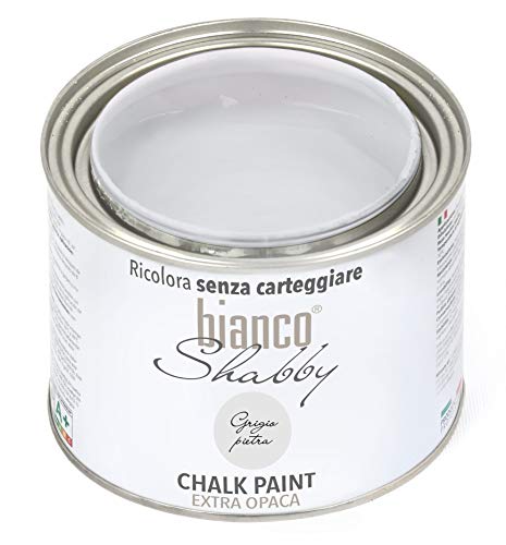 Chalk Paint Pintura Shabby Chic Vintage para muebles y paredes extra mate, gris
