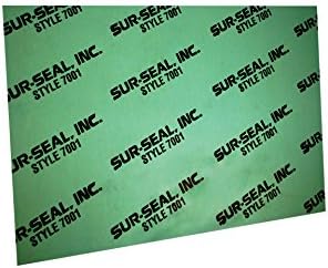 Sterling Seal and Supply (STCC) GS700103130X30 Green Aramid Fibers/NBR 7001 Non-Asbestos Compressed Sheet, 30" Length, 30" Width, 0.031" Thick