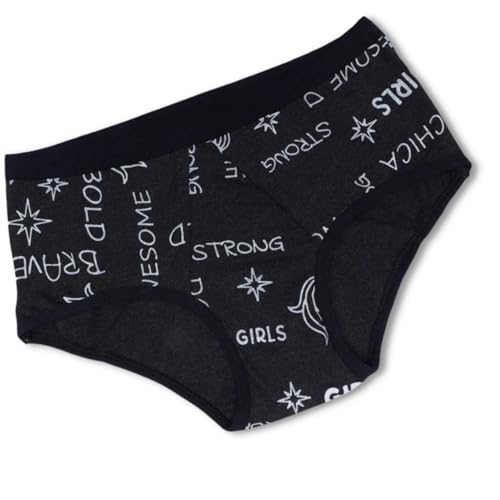 Image of DChica Essentials Teen Period Panties, Super Absorbent Menstrual Underwear, Anti-Microbial Lining for Girls, Reusable Leak Proof Cotton Panty, No Pad Required, Light to Medium Flow Period Briefs 1P