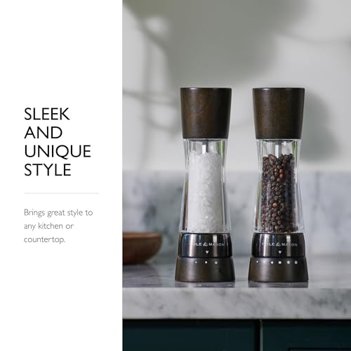 Image of Cole & Mason Derwent Pepper Mill - Gourmet Precision Pepper Grinder - Refillable Seasoning and Spice Tools - Adjustable Black Peppercorn Grinder Settings - Black Wood
