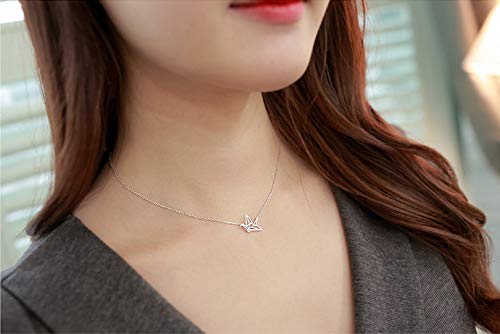 Hundred River Friendship Papercrane Necklace Gift Necklace with Message Card(Papercrane) by Baydurcan - Image 3
