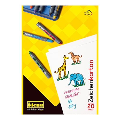 Idena - Zeichenkarton DIN A4 20 Blatt 190 g/m 1 Stück