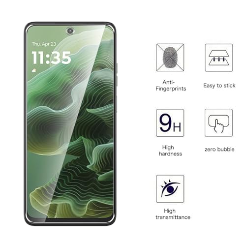 WFTE [2-Pack Screen Protector for Motorola Moto G35 5g,Anti-Scratch,High Transparency,Bubble-Free,Dust-Free Premium Screen Protector Tempered Glass For Motorola G35 - Image 4