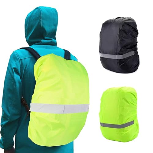 Lot De 2 Protection Sac À Dos Pluie Housse Cartable,Housses De Protection Contre La Pluie Pour Cartable,Réflecteurs,Protection Contre La,Accessoires Réfléchissants,Sacoche,Convient aux voyages plein