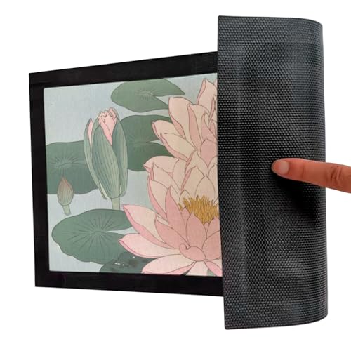 Paillasson Fleur de Lotus Estampe Japonaise 60x40 Protège Entrée Saleté - 5