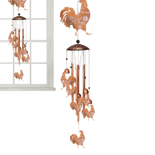 Carillon à Vent pour Extérieur,Cloche À Vent Suspendue De Jardin Déco Vintage | Décoration de Carillon en Forme de Poule - pour Le Jardin, Le Balcon, la...