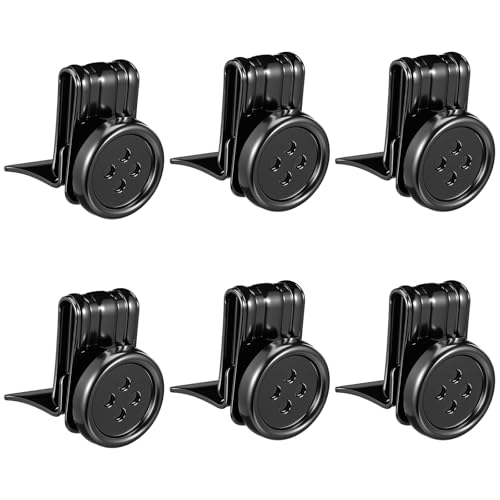 Ymapinc Black Metal Suspender Buttons for Men - No Sew Suspender Clips for Mens Jean Replacement Button Hat Pants Clips for Waist Tightener