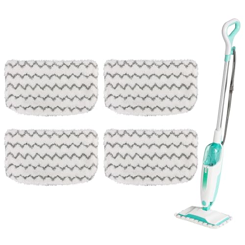4 Pack Thickened Shark Steam Mop Replacement Pads, Durable Microfiber