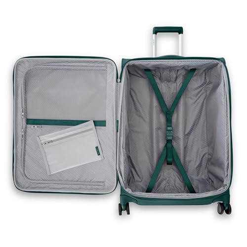 Image of Samsonite UpLIFT Lightweight Large Checked Softside 3-Piece Luggage Set with Spinner Wheels - Expandable - Airline-Approved, Polyester Soft Suitcase for Ultra Light Travel - Emerald Green