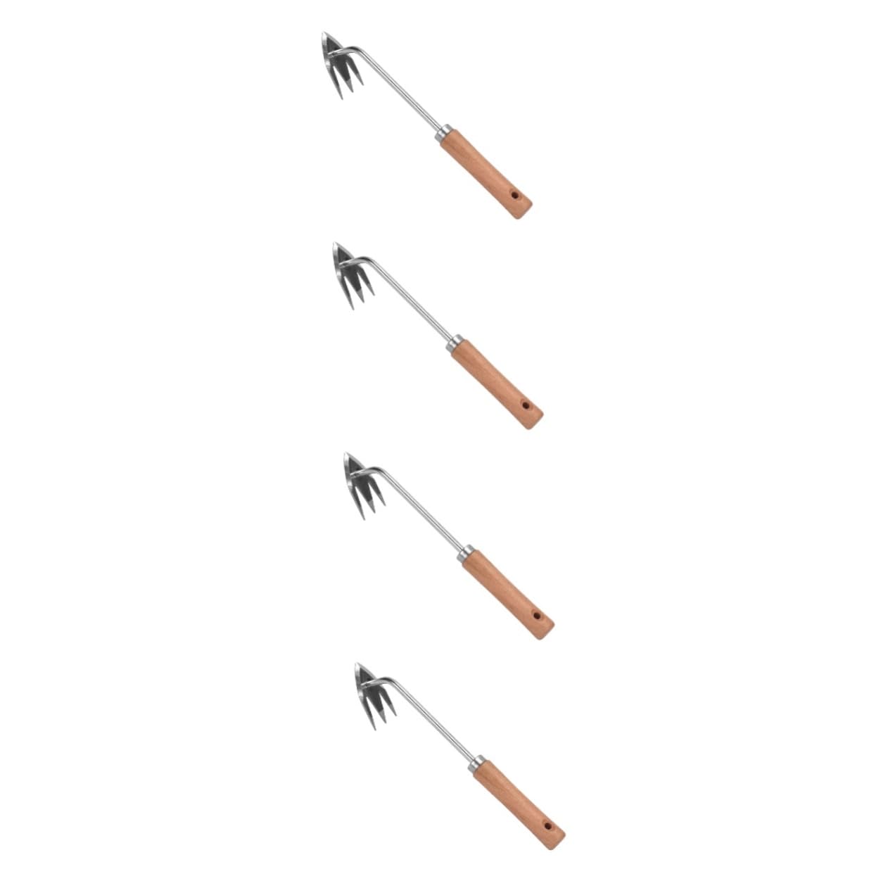 MILISTEN 4stücke Multifunktions-unkrautwerkzeug Mit Ergonomischem Holzgriff Effektiver Und Gartenpflege-rake Einfachen Entfernen Von Wurzeln Und