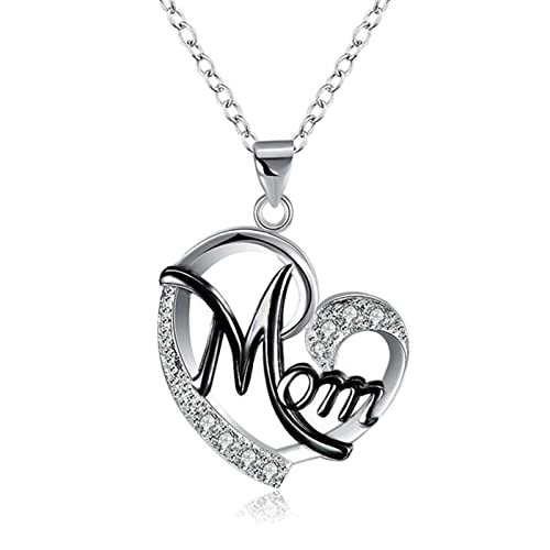 Collier Dmond Pdant pour maman le cadeau idéal avec motif papillon et cœur en or 18K