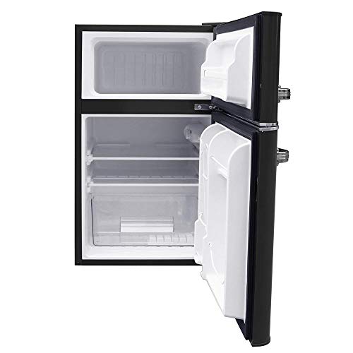 Magic Chef HMCR320BE Retro Mini Refrigerator 3.2 Cu. Ft. 2-Door Fridge In Black thumb #3